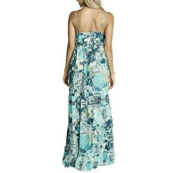 NWT DEBBIE KATZ Talulah Boho Floral Print Cotton Flowy Cover-up Beach Maxi Dress - Picture 4 of 7